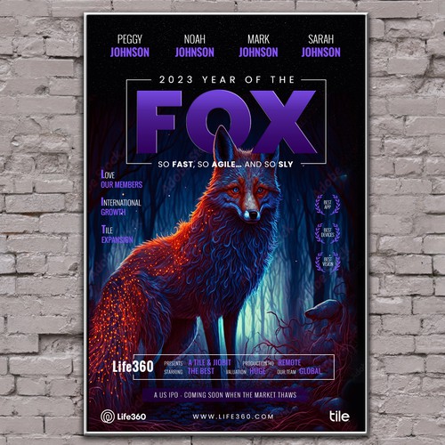 Life360 2023 Year of the Fox Poster Design by Anirban Giri