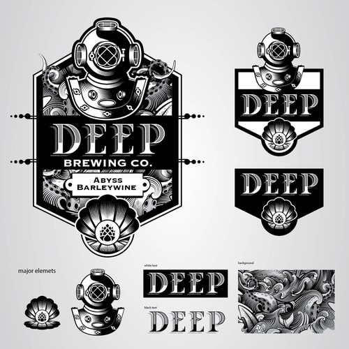 Artisan Brewery requires ICONIC Deep Sea INSPIRED logo that will weather the ages!!! Design by MANTSA®