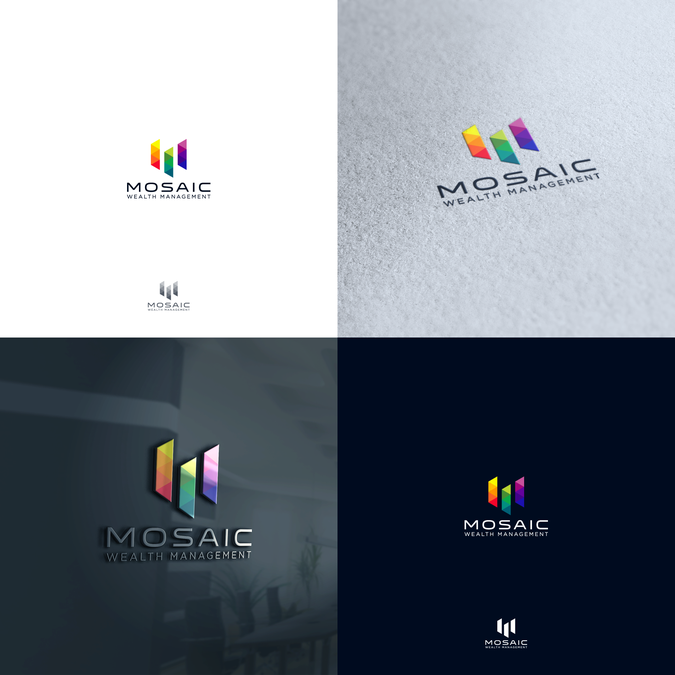 Create a sophisticated, yet creative logo for Mosaic Wealth Management ...