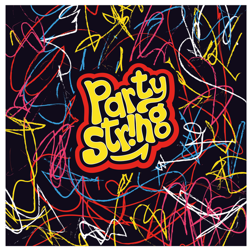 SILLY STRING LOGO + BACKGROUND Design by Volha_Petra