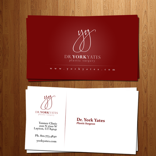 Dr. York Yates Plastic Surgery - business card Design by Mo Camara
