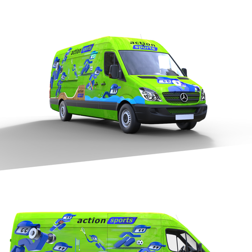 Create a modern 3d/animated logo design ready to promote and wrap large van Design réalisé par Roman Litvin