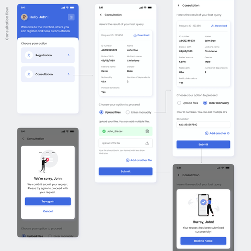 Designs | Please freely create the main (3) screens UI | Web page ...