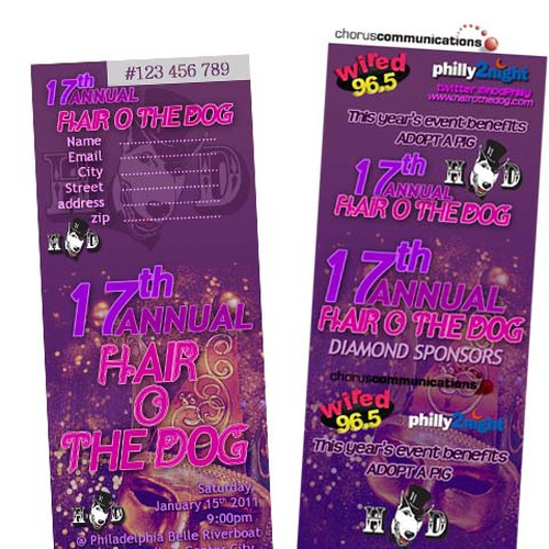 Black Tie Event Ticket Design Design by restuaditya