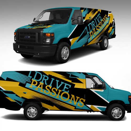 Wrap for a 2008 Ford E-350 Super Duty Commercial Cargo Van Design by J.Chaushev