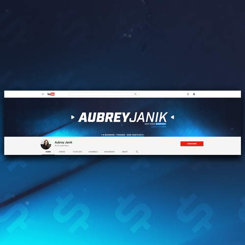 Banner Image for a Personal Finance/Business YouTube Channel デザイン by VCoreDesign