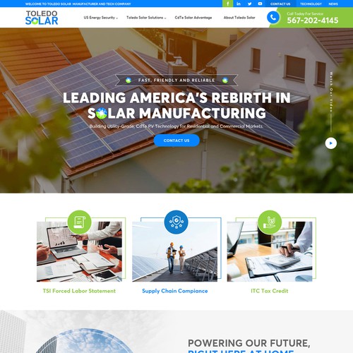 Website Redesign for Solar Panel Manufacturer and Tech Company Design by OMGuys™