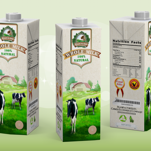 Create the Package for a New Major Milk Brand in China Design by BASSA
