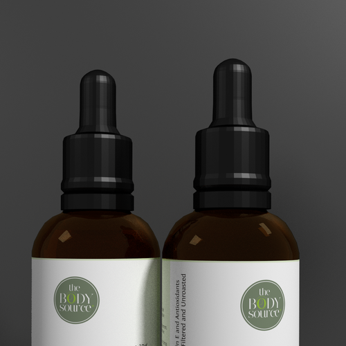 CLEAN and MINIMAL Label for a LUXURIOUS Cosmetics Bottle. Design by Dimadesign