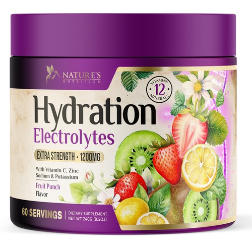 Hydration Electrolytes Design Needed for Nature's Nutrition Design by UnderTheSea™