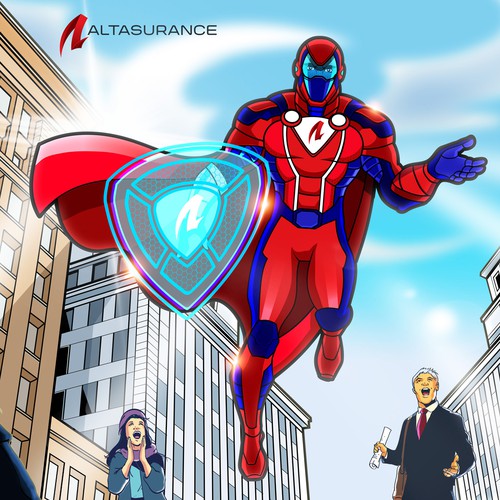 Design an Awesome Superhero Mascot for Insurance Firm Design by harwi studio