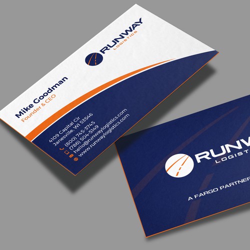 Design di Runway Logistics Business Card di Muaz™