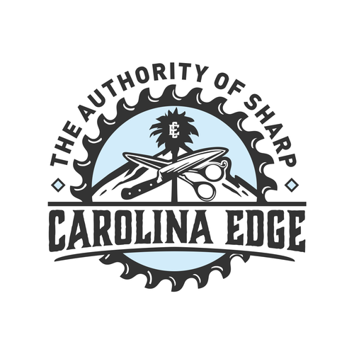 A retro / edgy logo for a mobile sharpening service called Carolina Edge Design by sikelwesi