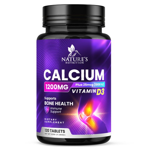 Calcium Plus Vitamin D3 Design Needed for Nature's Nutrition Design by Davi Giolo ★