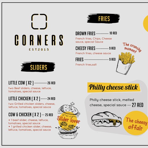 Design the Yellow bus Menu Design by Glitz Creation2020