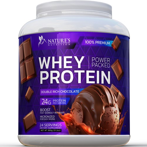 Tasty Whey Protein Chocolate Design Needed for Nature's Nutrition Design réalisé par R O S H I N