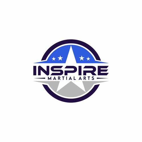 iNSPIRE. Shooting star design? Child development martial arts school. Design by R A G