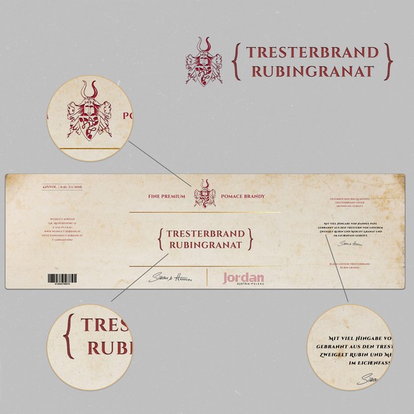 Brandy label design