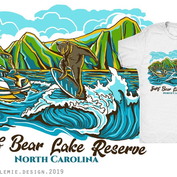 Wakesurfing Bear T-shirt