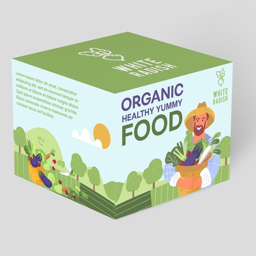 Design di WHITE RADISH-meal prep box di Radmilica