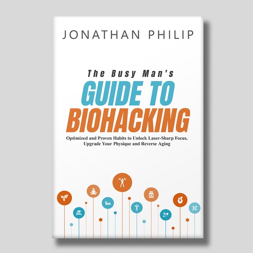 Exciting and unique book cover for mind, body, spirit and health optimization that appeals to men Design by O'idea