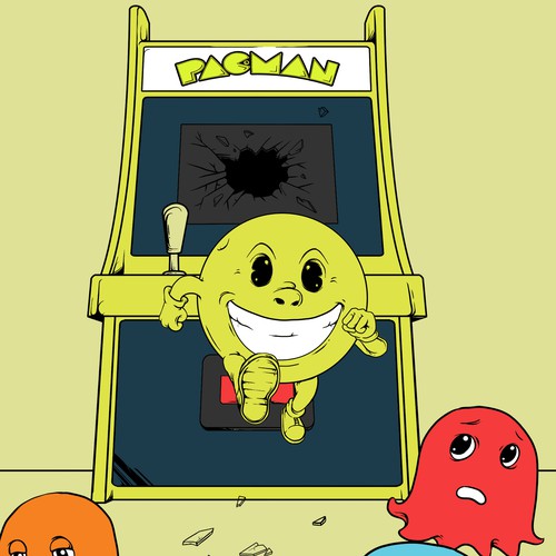 Design cover art for PACMAN arcade exhibit Design by TSpoon_D