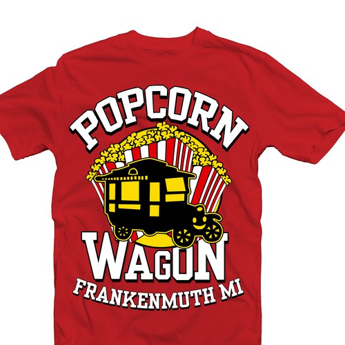 Help Popcorn Wagon Frankenmuth with a new t-shirt design Réalisé par JamezD