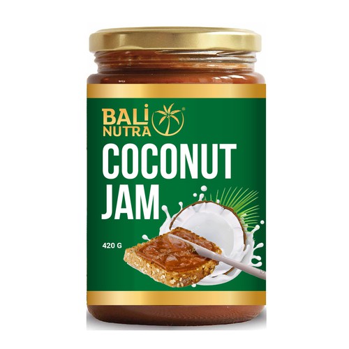 Design Jam Jar Label for Niche Product 'Coconut Jam' Product label