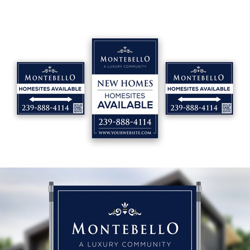 Upscale and Sophisticated New Homes for Sale - Signage Design by GraphicVersa