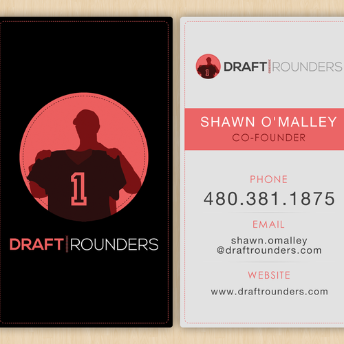 ***Draft Rounders needs a new business card*** Design by Sathish Babu