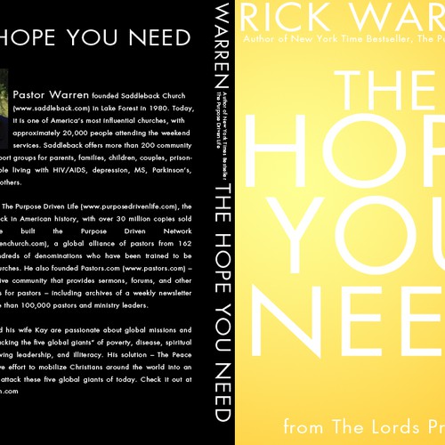 Design Rick Warren's New Book Cover Design by patrickgrady