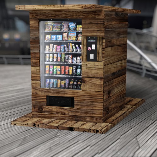 Full color Illustration of a hut for our vending machine (Maritime) Design by Kyu & Zo