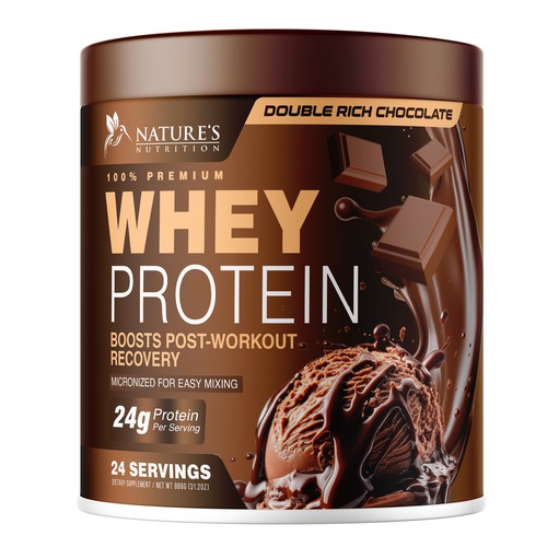 Tasty Whey Protein Chocolate Design Needed for Nature's Nutrition Design réalisé par UnderTheSea™