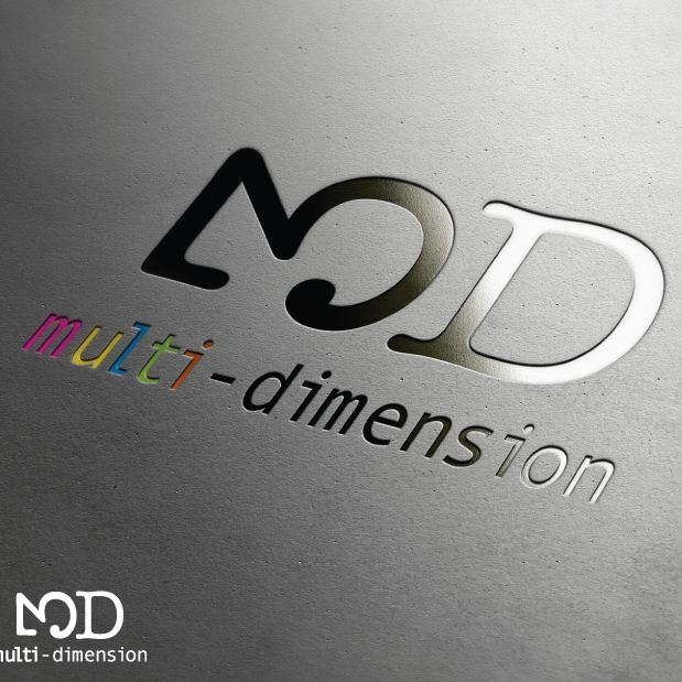 3d design logo with the title 'MultiDimensionCorp needs a new logo'