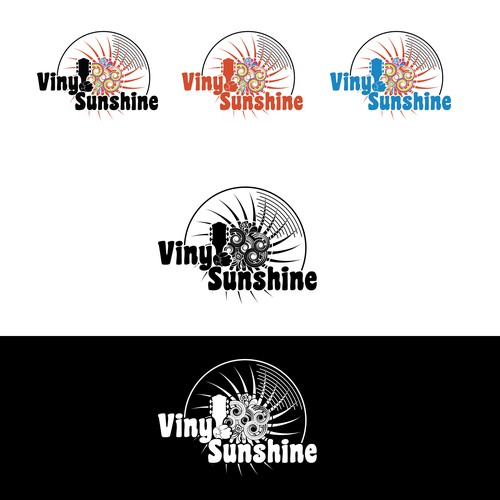 Vinyl Sunshine needs an uplifting retro, 60s/70s BAND logo Design by Kristina2-d