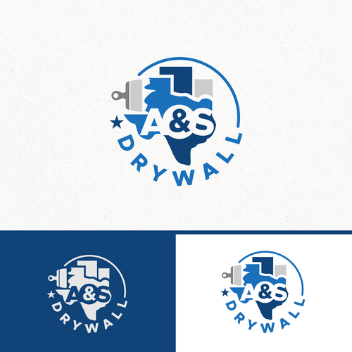 A & S Drywall logo Design por mmkdesign