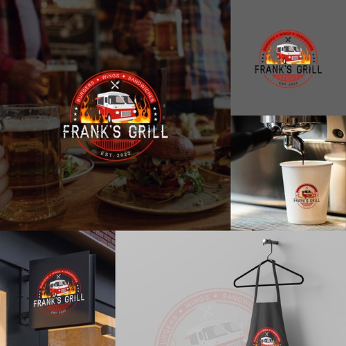 Cool logo for American food trailer Design by dkuadrat™