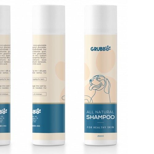 Design label for dog shampoo Diseño de intanamir