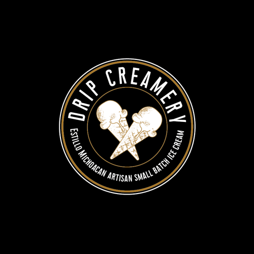 Design a hipster modern logo for an ice cream shop that people will melt for. Réalisé par cecile.b