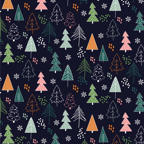 Christmas Patterns Design by Fran.illus