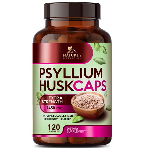 Natural Psyllium Husk Capsules Design needed for Nature's Nutrition Design by sapienpack