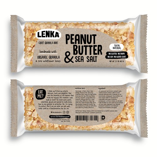 Craft Granola Bar Packaging for Millennials-ontwerp door MishkaBooo design