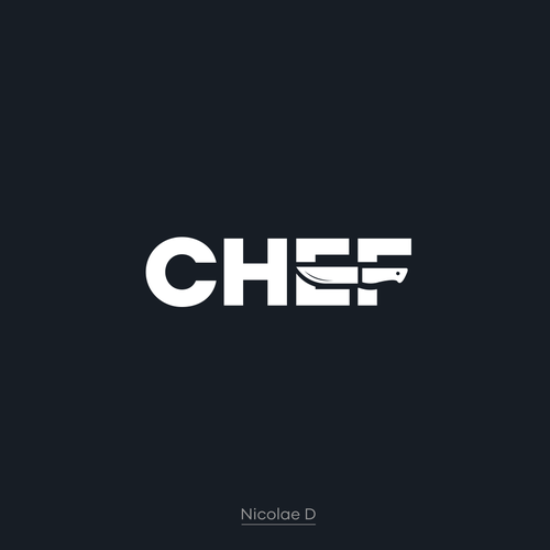"CHEF": Food & Cooking Social Media Logo Design by Nicolae D