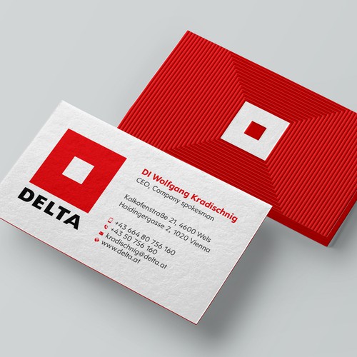 DELTA Business Card Relaunch Design réalisé par Design sp