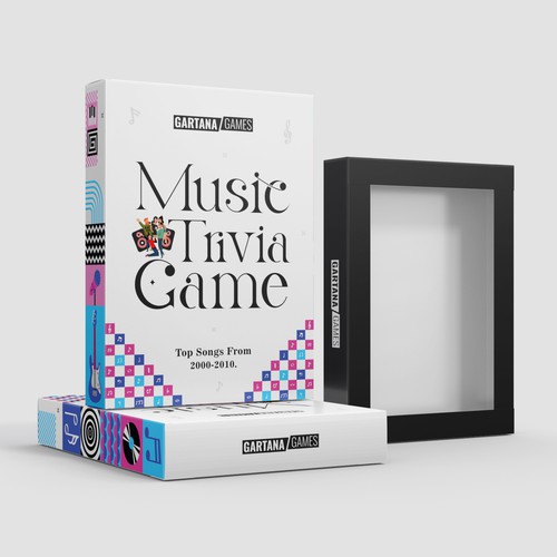 Create a packaging design for a music trivia game Design by CUPEDIUM