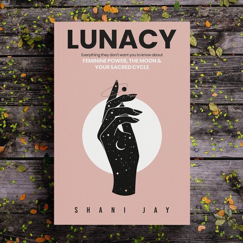 Beautiful nonfiction book cover design for a book about the moon & feminine energy aimed at women Design by Aaniyah.ahmed