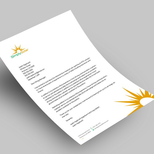 "Renewable Energy Company Letterhead" Design by Xclusive16