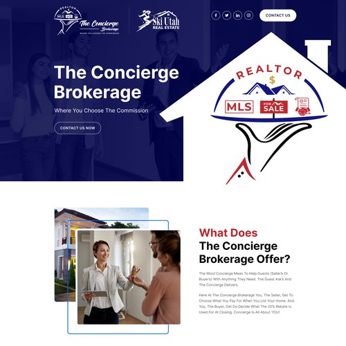 The concierge brokerage website Design by FuturisticBug