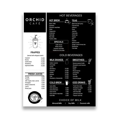 Design-Entwurf in der Kategorie Speisekarte von MKZ STUDIO