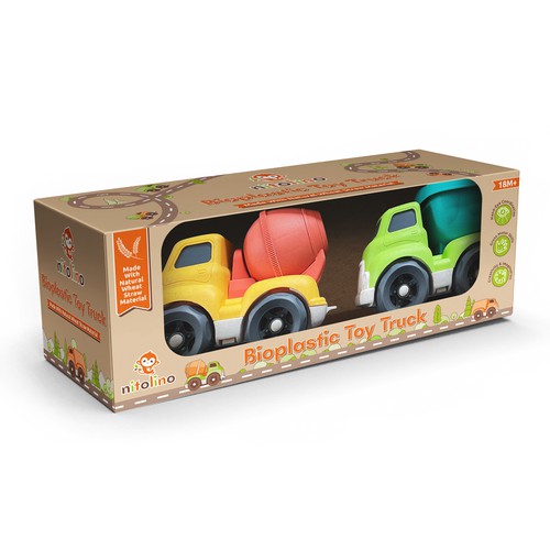 "Playful packaging design for a sustainable children toys brand" Design by laudes